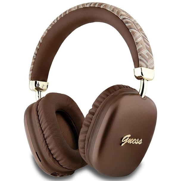 GUESS słuchawki bezprzewodowe bluetooth nauszne GUBHK1GCTCSW (Gcube Metallic Script Logo) brązowe