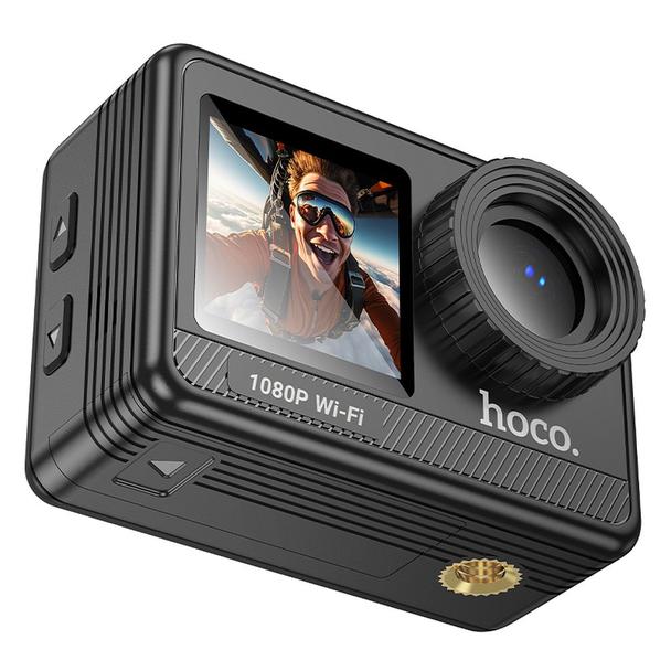 Kamera sportowa Hoco z dwoma wyświetlaczami 1,3" + 2" 1080P/30fps DV103 czarna