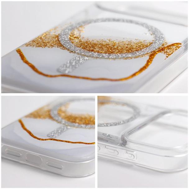 Etui na iPhone 18 Pro / 17 Pro Golden zgodne z MagSafe białe