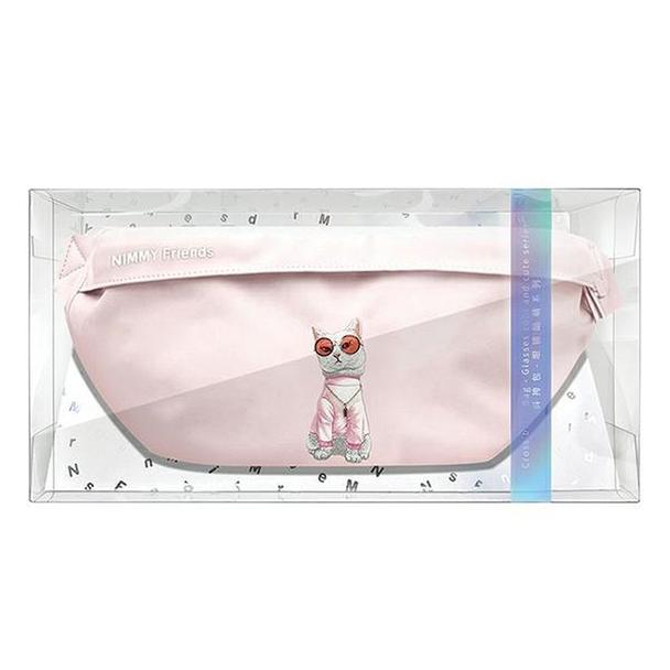 NIMMY nerka na ramię GLASSES COOL CAT różowa