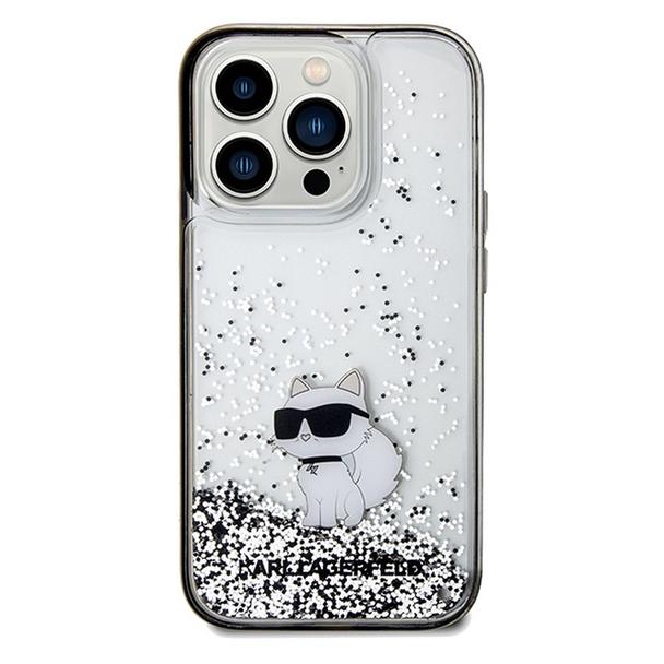 KARL LAGERFELD futerał do IPHONE 14 Pro Max KLHCP14XLKCNSK (Liquid Glitter C) transparentny
