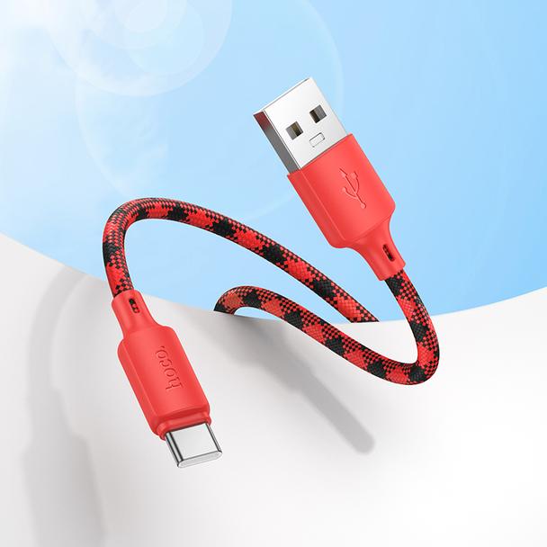 Kabel USB A do USB C Hoco 3A 1 m X116 gradient czerwony