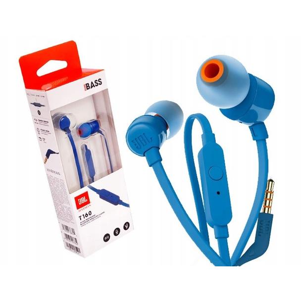 Słuchawki przewodowe douszne JBL T160BL niebieskie