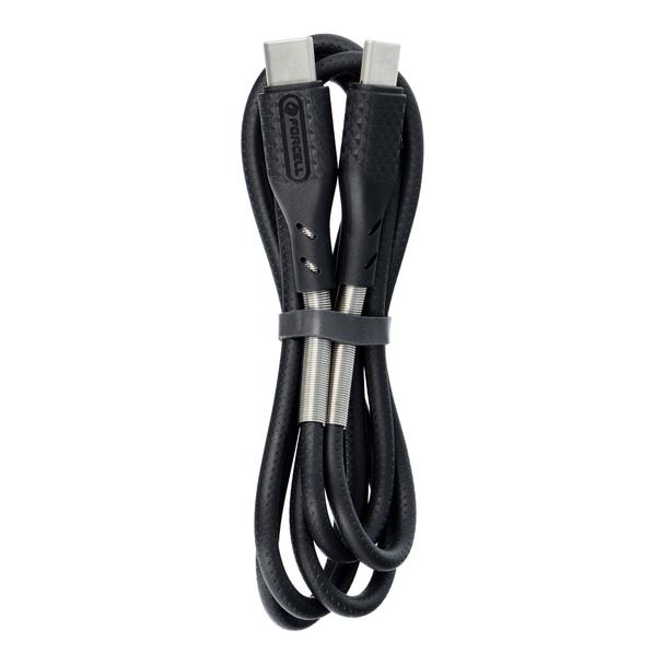 Kabel USB C do USB C Forcell F-Energy QC4.0 PD 5A 66W Carbon 1 m CB-02C czarny