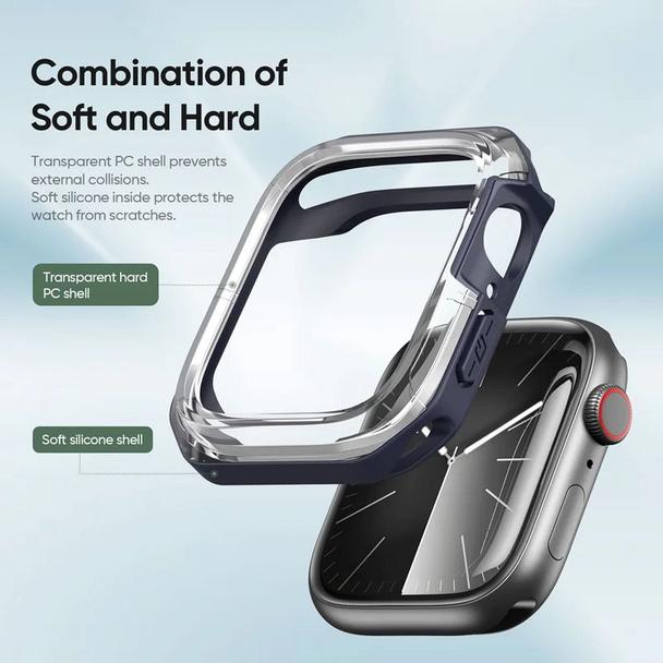 DUX DUCIS futerał TAMO do Apple Watch serii 10 46 mm transparentny z niebieskim