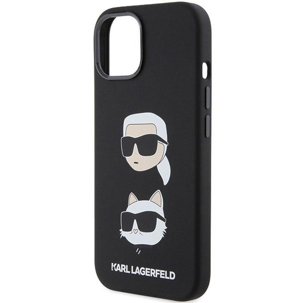 KARL LAGERFELD futerał do IPHONE 15 Plus KLHCP15MSDHKCNK (Silicone KC) czarny