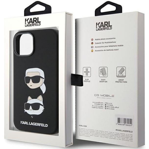 KARL LAGERFELD futerał do IPHONE 15 KLHCP15SSDHKCNK (Silicone KC) czarny