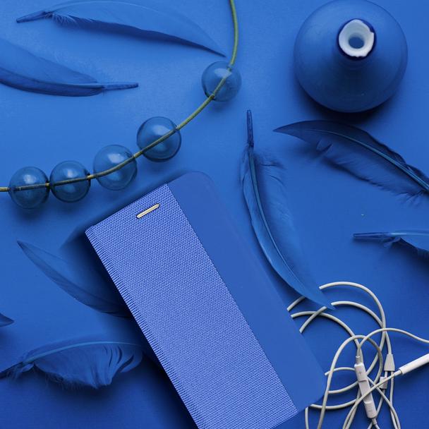 Etui z klapką na Samsung S25 FE Sensitive Book niebieskie