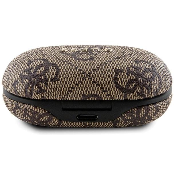 GUESS słuchawki bezprzewodowe bluetooth TWS ENC + stacja dokująca GUTWSP4EGW (4G Metal) brązowe