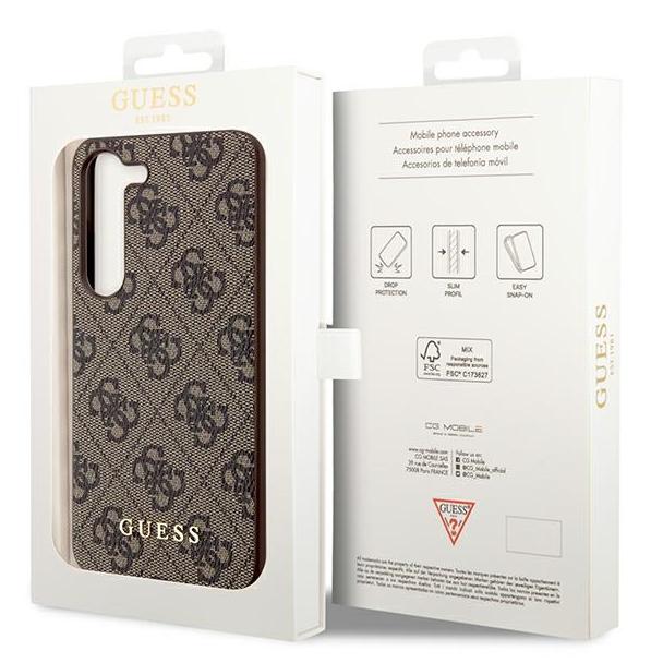 GUESS futerał do SAMSUNG S24 Plus GUHCS24MGF4GBR (4G Charm) brązowy