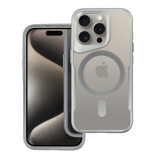 Futerał ERGOFIT NEWZONE kompatybilny z MagSafe do IPHONE 15 PRO srebrny