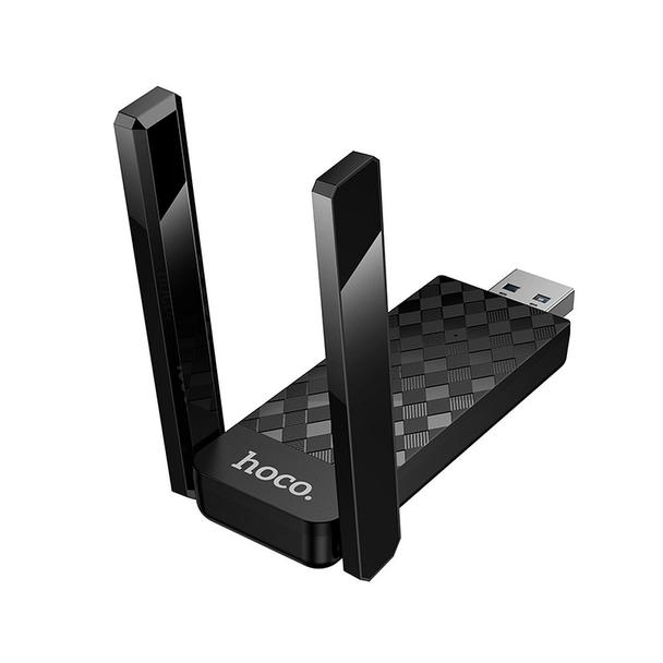 Karta sieciowa WiFi 6 USB A (2 anteny) Hoco HI34 black