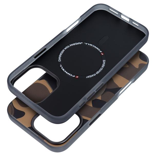 Etui na iPhone 16 PRO MAX Forcell F-Protect Levels Dual Layer 4D technology zgodne z MagSafe Military Drop-Test desert camo