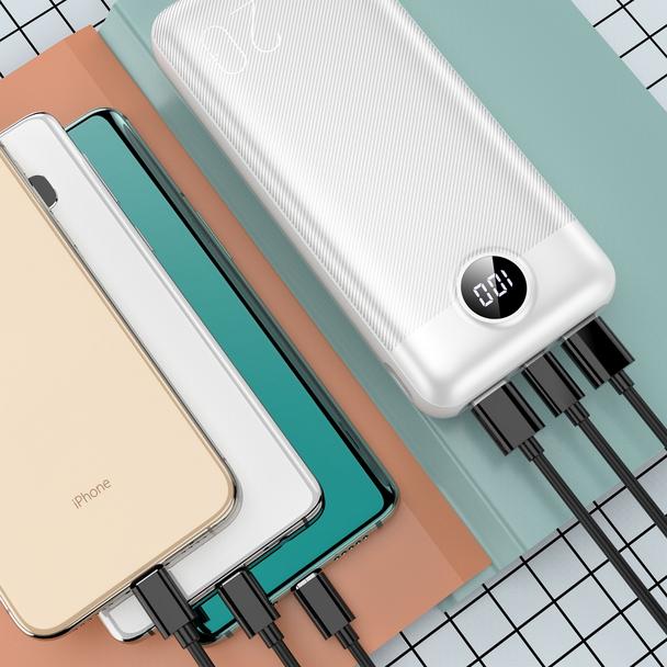 Bateria zewnętrzna (Powerbank) VEGER L20S - 20 000mAh LCD Quick Charge PD20W biały (VP2039PD / W2039PD)