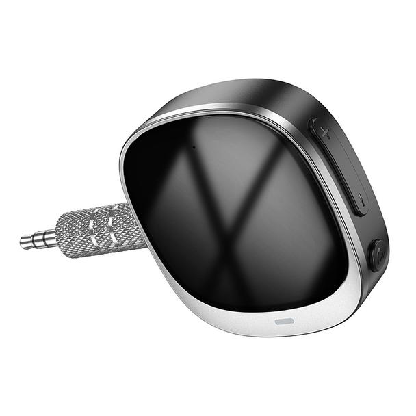 Adapter AUX bluetooth Jack 3,5 mm Hoco z wyświetlaczem E80 czarny