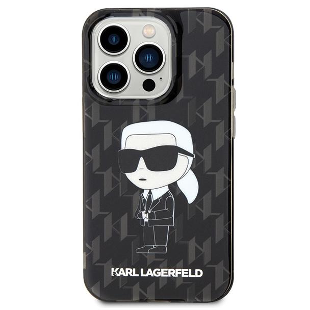 KARL LAGERFELD futerał do IPHONE 15 Pro Max KLHCP15XHNKMKLK (Ikonik Monogram) czarny