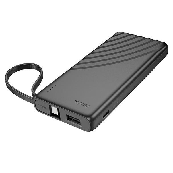 Powerbank Hoco 5000 mAh 2A z wbudowanym kablem USB C J129  czarny
