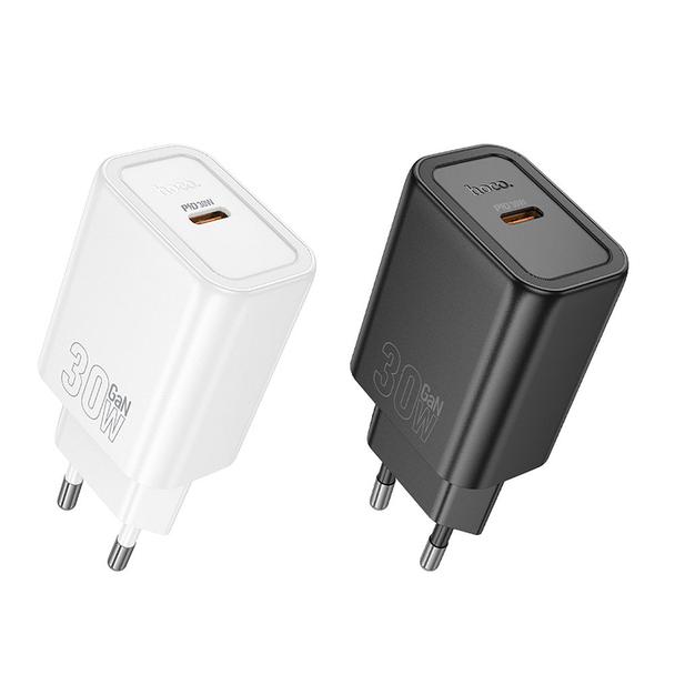 Ładowarka sieciowa do telefonu Hoco USB C QC PD 30W N62 czarna