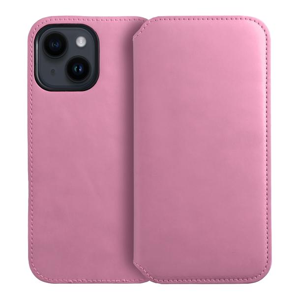 Etui z klapką na Samsung A25 5G Dual Pocket Book jasnoróżowe