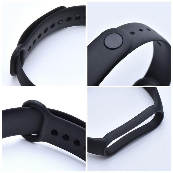 Pasek silikonowy do XIAOMI Mi Band 5 / 6 / 7 czarny (11)