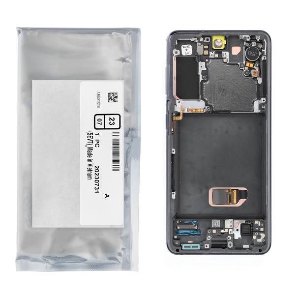 ServicePack Wyświetlacz LCD SAMSUNG S21 5G G991B GH82-27257A Gray