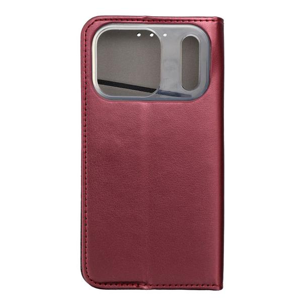 Etui z klapką na iPhone 17 PRO Smart Magneto burgundowe