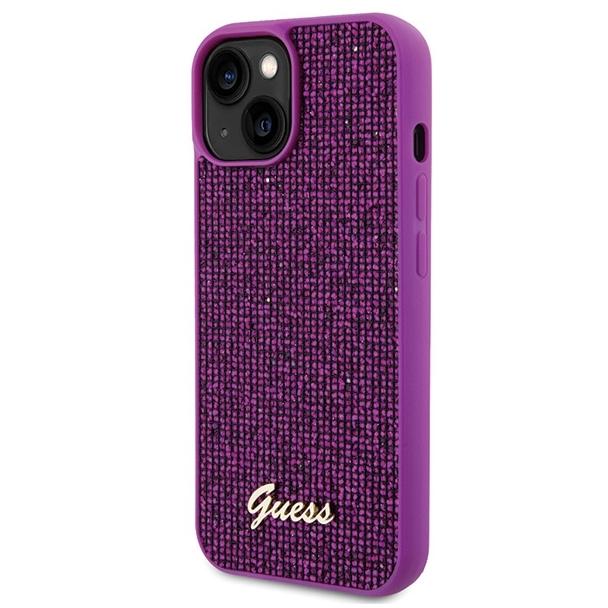 GUESS futerał do IPHONE 13 / 14 / 15 GUHCP15SPMSDGSF (Disco Metal Script) fuksja