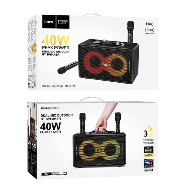 Zestaw do karaoke bluetooth 40W 6h Hoco HA8 czarny