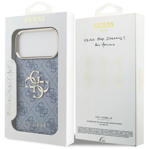 GUESS futerał do IPHONE 18 Pro Max/17 Pro Max (Big Classic Logo 4G) niebieski