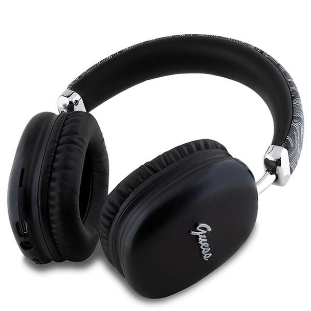 GUESS słuchawki bezprzewodowe bluetooth nauszne GUBHK1GCTCSK (Gcube Metallic Script Logo) czarne