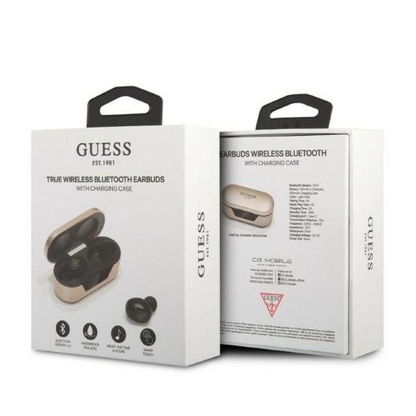 GUESS słuchawki bezprzewodowe bluetooth TWS + stacja dokująca GUTWST31ED (BT5 Classic) złote