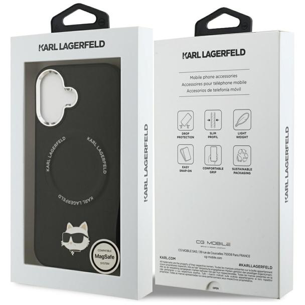 KARL LAGERFELD futerał do IPHONE 17 kompatybilny z MagSafe KLHMP17SPSMLRCHK (PU Choupette Pin) czarny