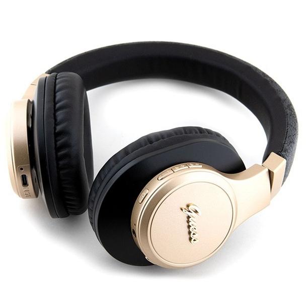 GUESS słuchawki bezprzewodowe bluetooth nauszne GUBH604GEMK (4G Script) czarne