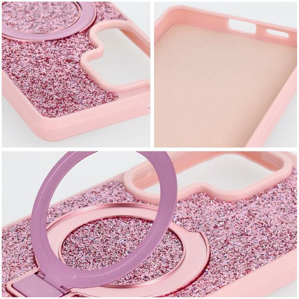 Etui na iPhone 17 Quartz Circle Stand Mag Cover różowe