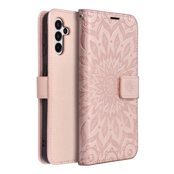 Etui z klapką na Samsung A13 5G / A04S Mezzo Book mandala złoto-różowe