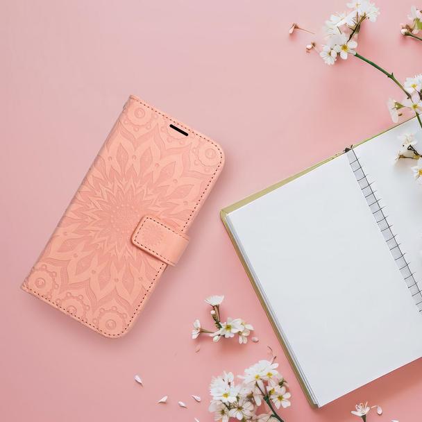 Etui z klapką na iPhone 17 Mezzo Book mandala peach fuzz