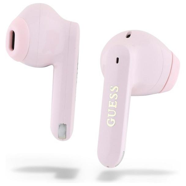 GUESS słuchawki bezprzewodowe bluetooth TWS GUTWSC2MCDSP (Elongated Metallic Classic Printed Logo) różowe