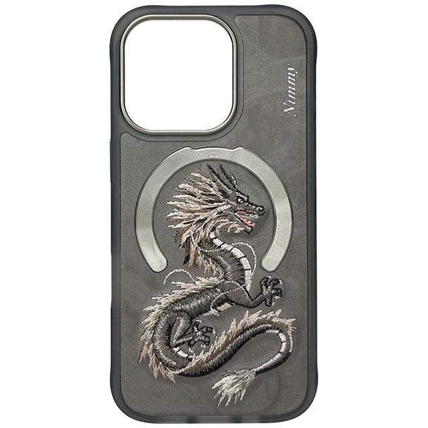 NIMMY futerał DRAGON kompatybilny z MagSafe do IPHONE 16 Pro Max szary