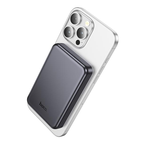 Powerbank zgodny z MagSafe Hoco 5000 mAh 2A 5W J160 szary