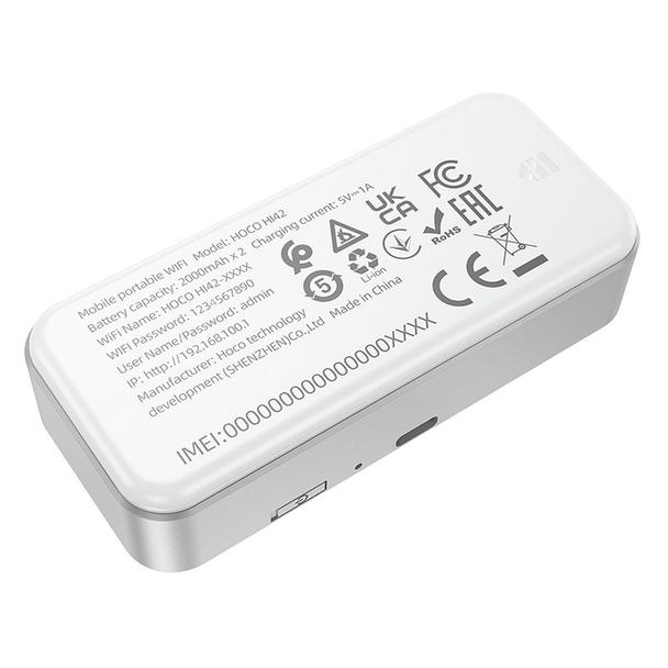 Router bezprzewodowy 4G LTE WiFi 6 Hoco HI42 biały