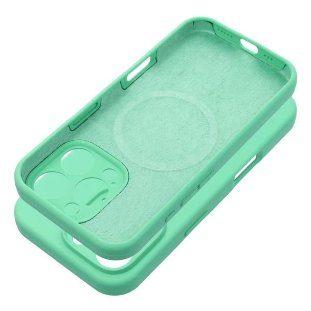 Futerał do iPhone 16 PLUS Silicone 2mm zgodny z MagSafe miętowy