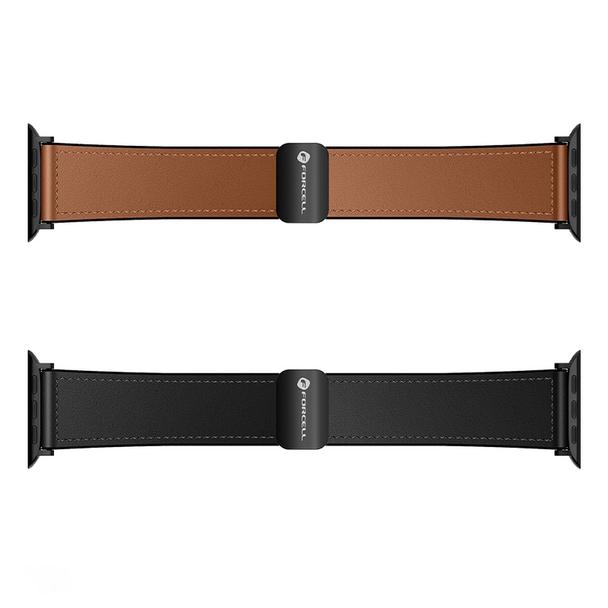Pasek do Apple Watch Forcell F-Design FA21 magnetyczny skóra ekologiczna 38 / 40 / 41 mm czarny