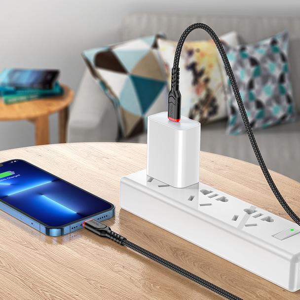 Kabel USB C do Lightning Hoco PD 27W 3 m X59 czarny