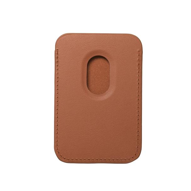 Portfel magnetyczny na karty LEATHER MAG WALLET kompatybilny z MagSafe  brązowy