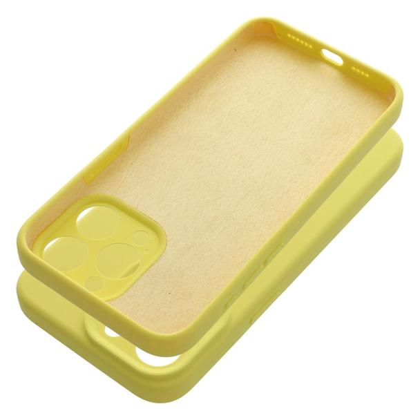 Futerał do iPhone 15 PRO MAX Silicone 2mm żółty