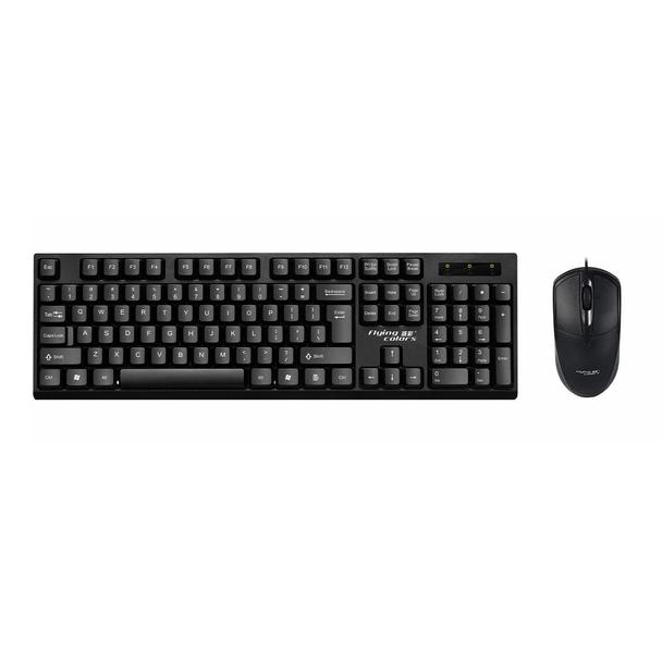 Zestaw klawiatura QWERTY + myszka przewodowy USB A K8605  U+U