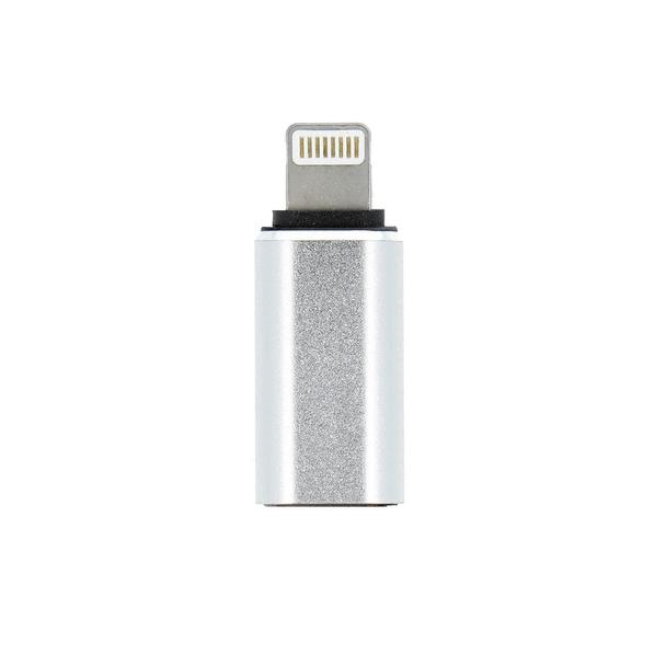 Adapter Typ C (żeński) do Lightning (męski) srebrny