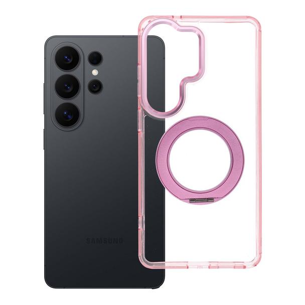 Etui na Samsung S26 Ultra Frame Circle Stand zgodne z MagSafe różowe