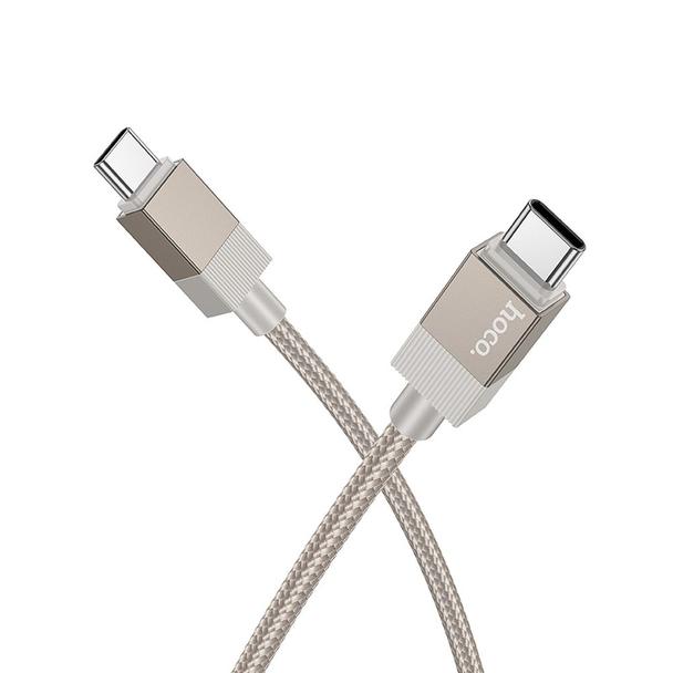Kabel USB C do USB C Hoco 3A 60W 1 m X110 złoty
