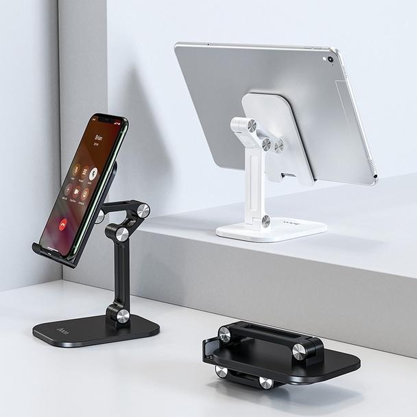 Uchwyt na telefon / tablet biurkowy składany Hoco (4,7" - 13") PH34 czarny